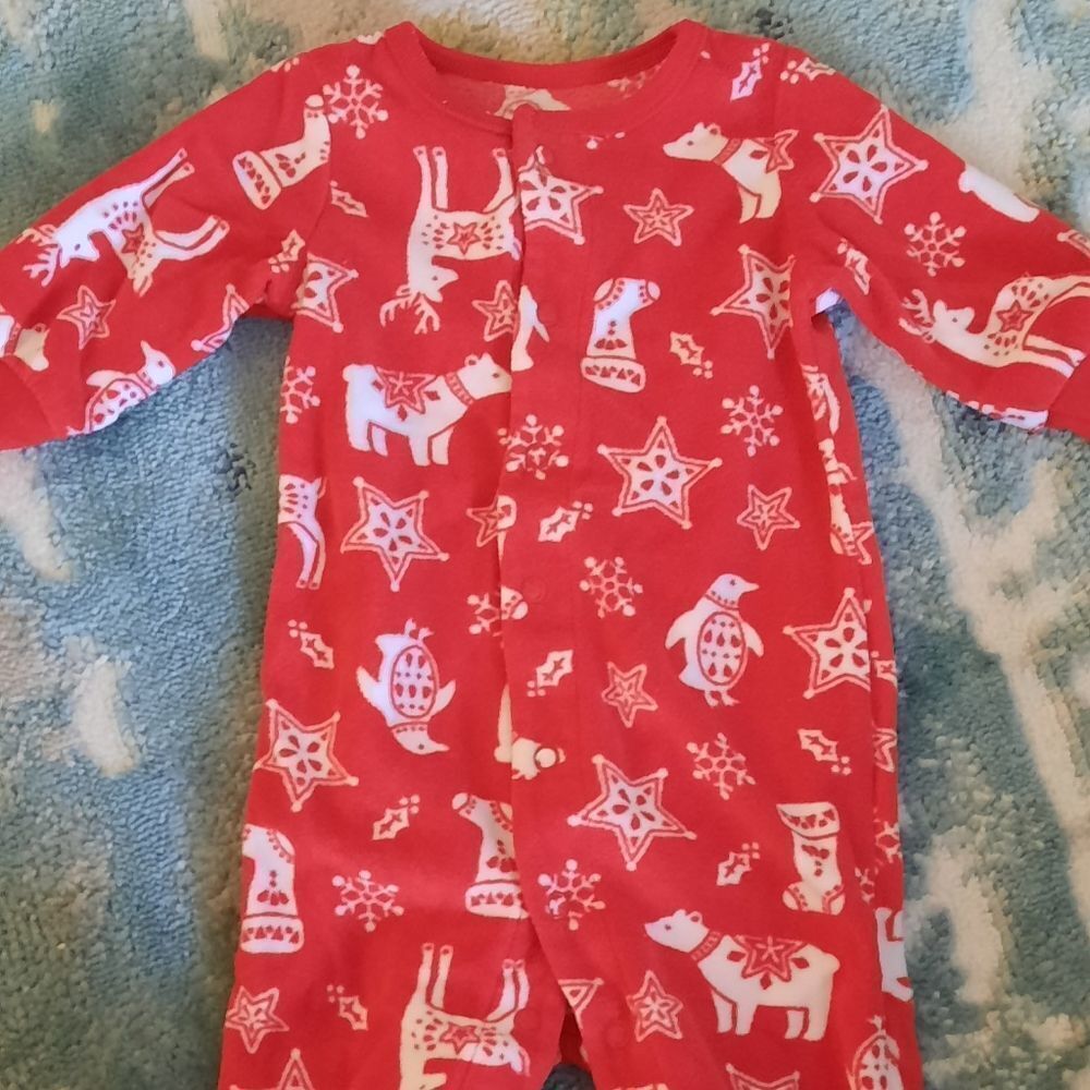 Holiday fleece onesie 